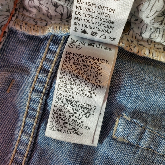 Roxy Frayed Hem Denim Mini Skirt Size Small NWOT Medium Wash Blue - Picture 10 of 13